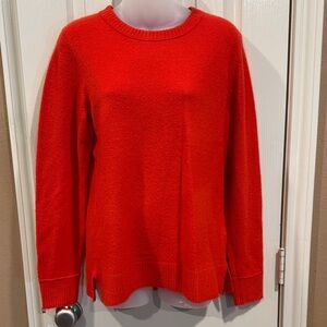 J Crew Red/Orange Long Sleeve Sweater. Sz Medium